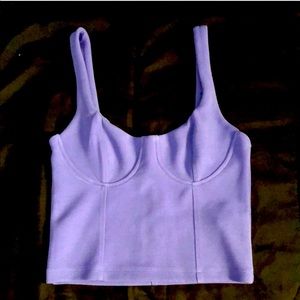 Zara lavender crop top